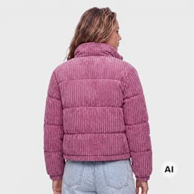 Karl Kani OG K Corduroy Puffer Jacket violet ljubičasta