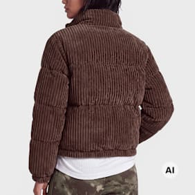 Karl Kani OG K Corduroy Puffer Jacket brun