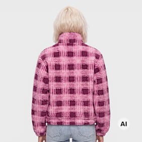 Karl Kani OG Check Teddy Trackjacket roza