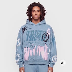 Smoke Rise Truth Hoodie bleu