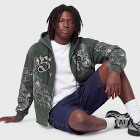 Smoke Rise Trouble In Peace Zip Hoodie grün
