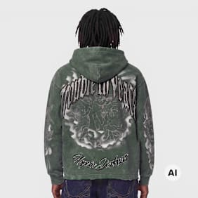 Smoke Rise Trouble In Peace Zip Hoodie zielony
