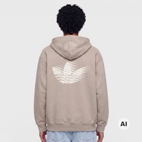 adidas Originals Washed Full Zip Oversized Hoodie braun