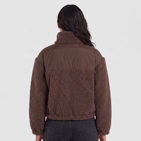 Urban Classics Ladies Sherpa Mix Jacket castanho