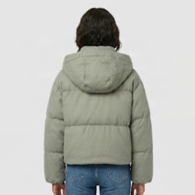 Urban Classics Short Coated Hooded Puffer zelena
