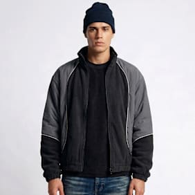 Urban Classics Polarfleece Taslan Track Jacket zwart