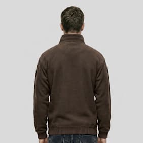 Urban Classics Basic Polar Fleece Troyer marrón