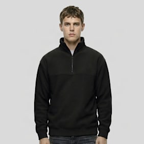 Urban Classics Basic Polar Fleece Troyer schwarz