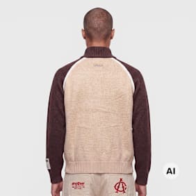 Another Cotton Lab Another Zip Cardigan brązowy