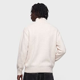 Pegador Gilmonde Structured Knit Half-Zip Sweater Cream Schwarz