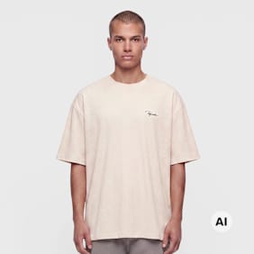 Pegador Signar Oversized Rib Tee bege