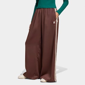 adidas Originals Adicolor Track Pants Satin Wide Leg bruin