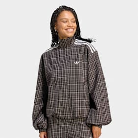 adidas Originals Blousy Check Track Top marrón