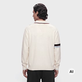 Umbro Longsleeve Knitted Football Polo beż