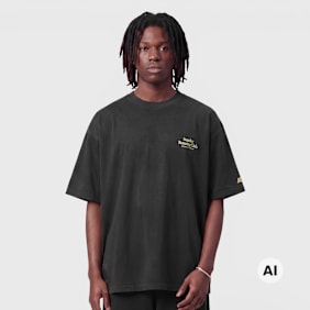 Another Cotton Lab SRC Washed T-Shirt zwart