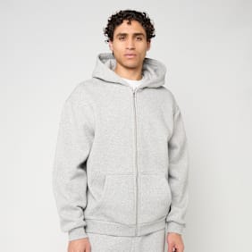 Urban Classics Fluffy Zip Hoody grijs