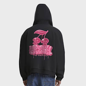 Mister Tee Fresh to Death Cherries Fluffy Zip Hoody schwarz