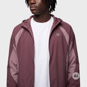 New Balance Color Blocked Woven Jacket Red