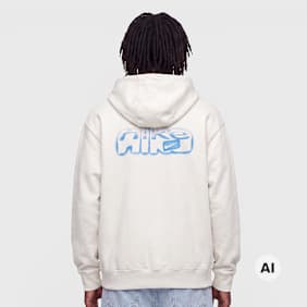 Nike   Sportswear Sport Fleece Graphic Full-Zip Hoodie beige