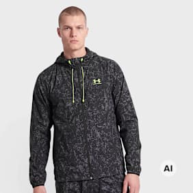 Under Armour UA VIBE WOVEN JACKET ultimate black/green citrine noir
