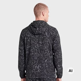 Under Armour UA VIBE WOVEN JACKET ultimate black/green citrine schwarz