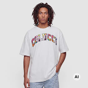 Colucci LOGO T-SHIRT COLLEGE WHITE , AOP MULTI nero