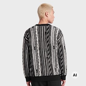 Colucci CREWNECK SWEATER AOP BLACK preto
