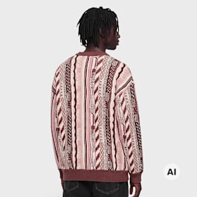 Colucci CREWNECK SWEATER AOP ROSE multicolorido