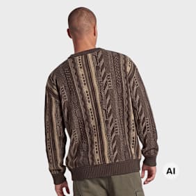 Colucci CREWNECK SWEATER AOP BROWN castanho