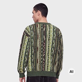 Colucci FLATKNIT SWEATER GREEN verde