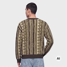 Colucci FLATKNIT SWEATER BROWN castanho