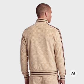 Colucci VELOURS CHECKERBOARD TRACKJACKET BEIGE beige