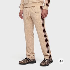 Colucci VELOURS CHECKERBOARD TRACKPANTS BEIGE beige