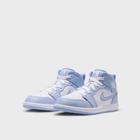 Jordan Jordan 1 Mid Kinderen hydrogen blue/white/aluminum blauw