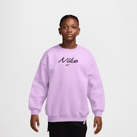 Nike Sportswear Studio Fleece Oversized Crew All-Over-Print Lila