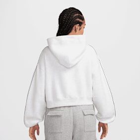 Nike Studio Fleece Medium Weight Oversized Crop Full-Zip Grigio