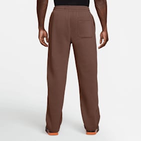 Jordan Brooklyn Statement Fleece Open Hem Pant castanho