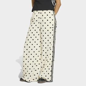 adidas Originals Satin Polka Dots Wide Leg Pants bež