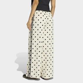 adidas Originals Satin Polka Dots Wide Leg Pants bež