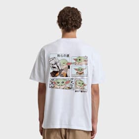 Mister Tee Star Wars Mandalorian Anime Loose Tee blanc
