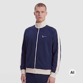 Karl Kani Signature Sidestripe Pique Trackjacket azul