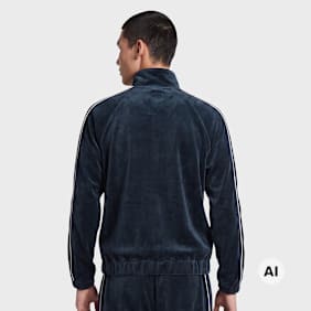 Karl Kani OG Velour Raglan Trackjacket bleu