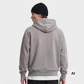 Pegador Logo Oversized Hoodie Washed Indigo Blue czarny