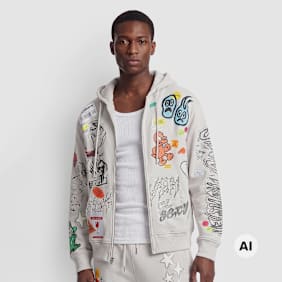 Smoke Rise Doodle Hoodie multicolorido