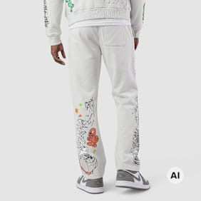 Smoke Rise Doodle Fleece Pant Multicolor