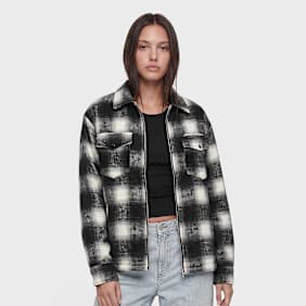 Another Cotton Lab Another Zip Overshirt zwart