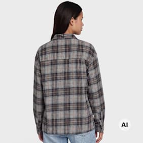 Another Cotton Lab Flannel Shirt siva
