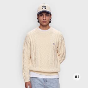 Another Cotton Lab Another Cable Knit Sweater bež