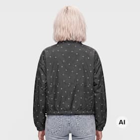 Decibel Polka Dot Funnel Neck Jacket schwarz