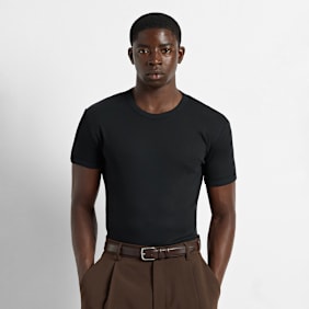 Burocs Slim Rib T-Shirt czarny